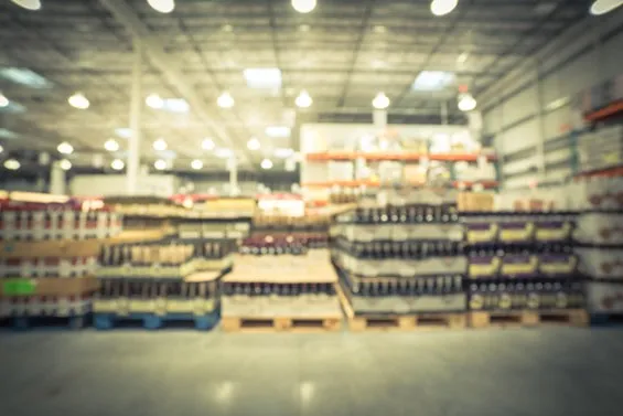 picture of a warehouse storing wine